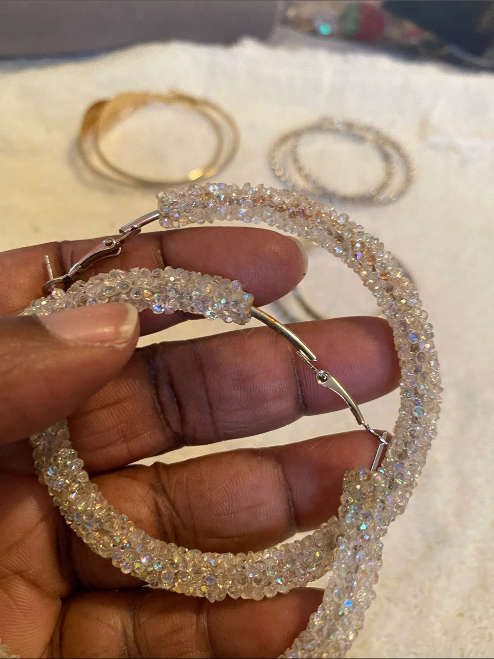 Fashion Jewelry Gold and Silver Hoop Earring Set - Picture 2 of 5